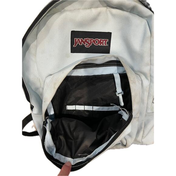 JanSport Right Pack 3 Section White Brown Backpack - Picture 4 of 6
